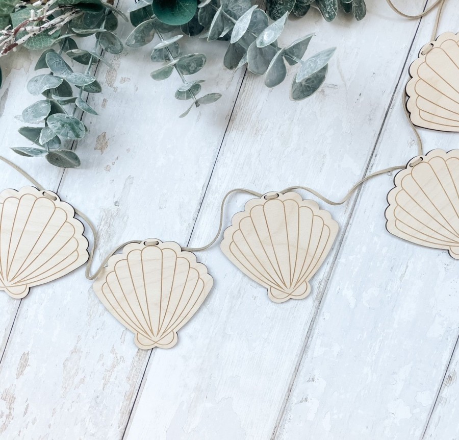 Kid'S Room Fox & Bramble | Clam Shell Wooden Garland