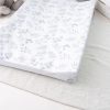 Baby Care The Gilded Bird | The Gilded Bird Wedge Changing Mat - Lovely Leaves Grey