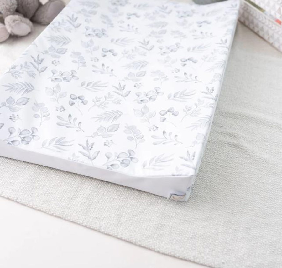 Baby Care The Gilded Bird | The Gilded Bird Wedge Changing Mat - Lovely Leaves Grey