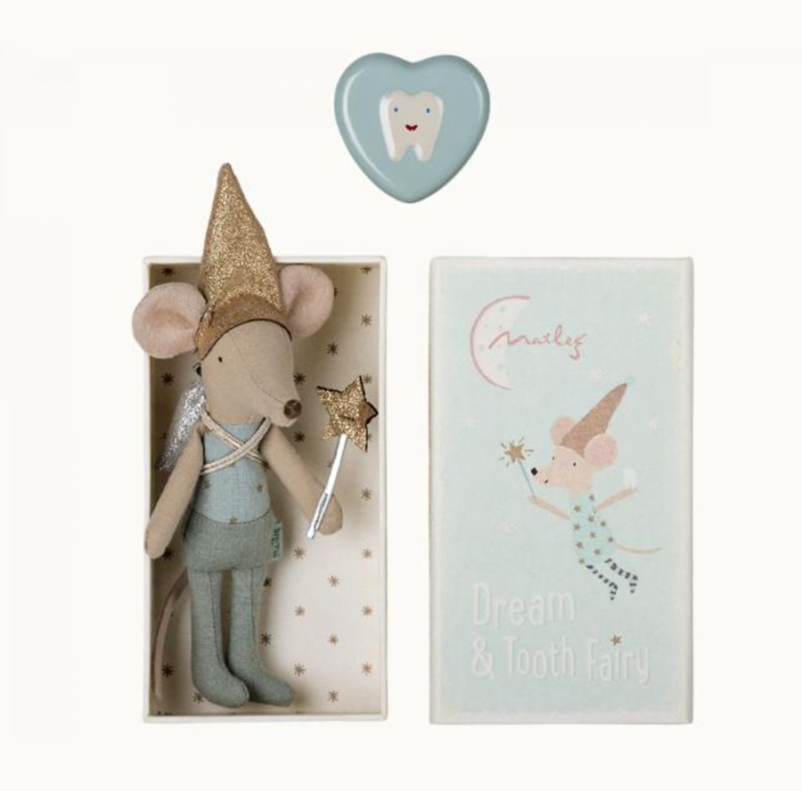 Play MAILEG | Maileg Tooth Fairy Mouse In Matchbox - Blue