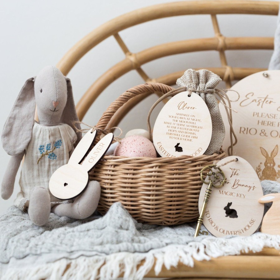 Laser Designs Fox & Bramble | Personalised Cut Out Easter Basket Tags