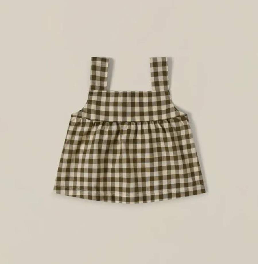 Wardrobe Organic Zoo Organic Zoo | Organic Zoo - Olive Gingham Dolce Top