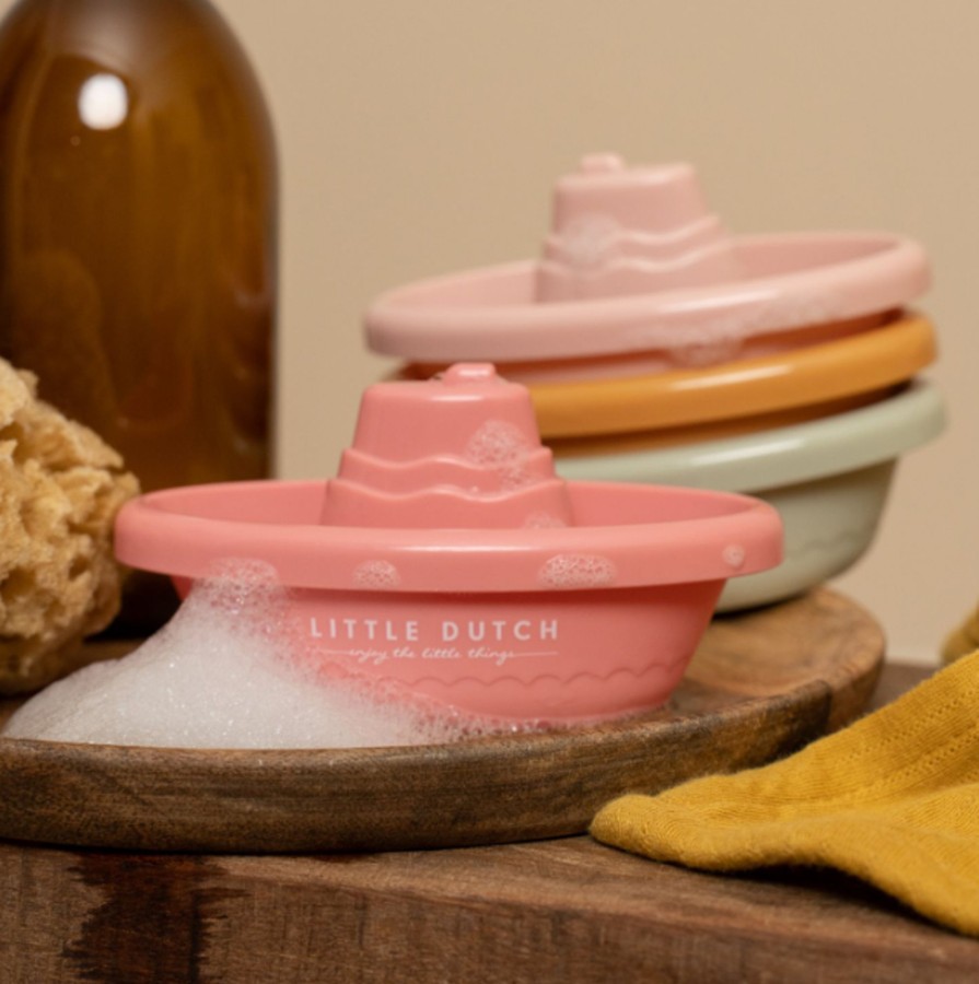 Baby Care Little Dutch | Little Dutch Stackable Bath Boats - Pink