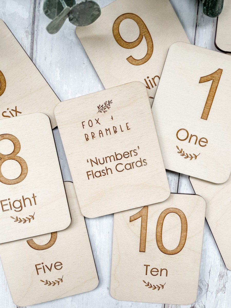 Laser Designs Fox & Bramble | Numbers Flashcards