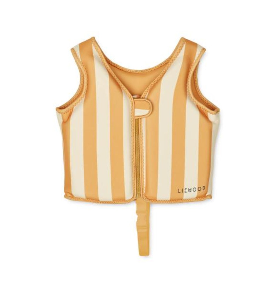 Wardrobe Liewood Swim | Liewood Dove Swim Vest - Stripe Yellow Mellow / Creme De La Creme