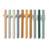 Meal Time Liewood | Liewood Badu Straw 10-Pack - Safari / Mustard Multi Mix