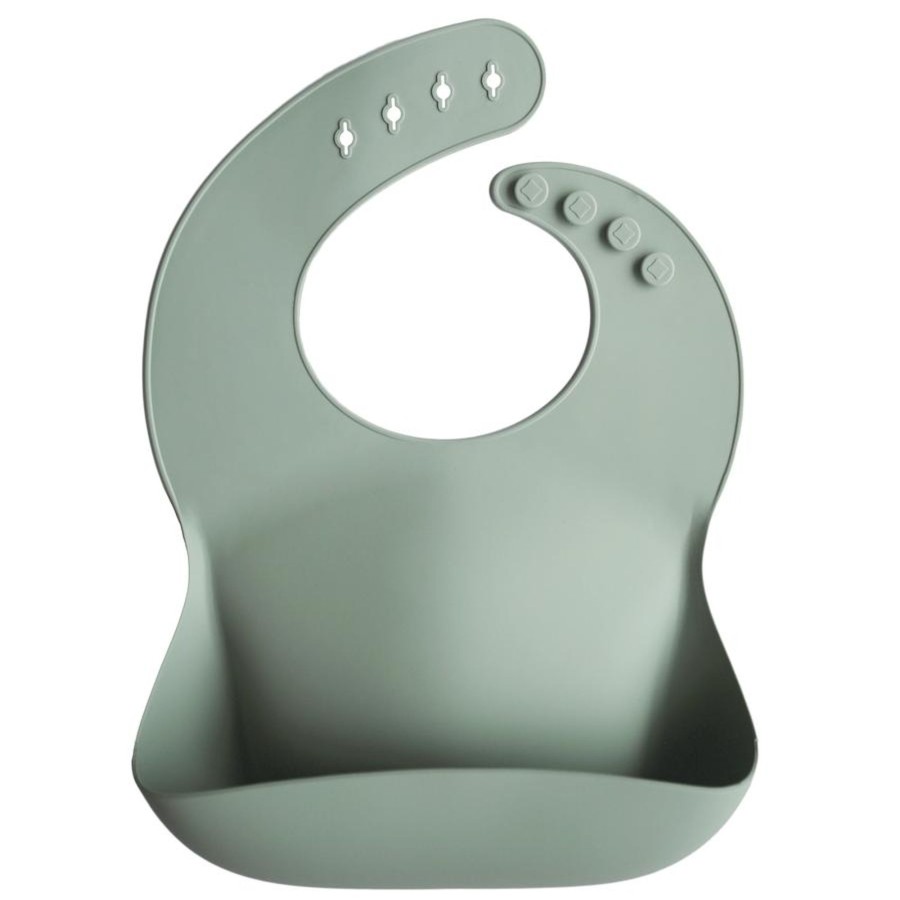 Meal Time Mushie | Mushie Silicone Bib - Cambridge Blue