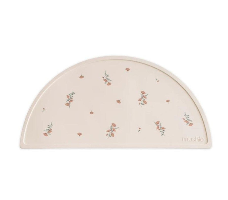 Meal Time Mushie | Mushie Place Mat - Pink Flowers