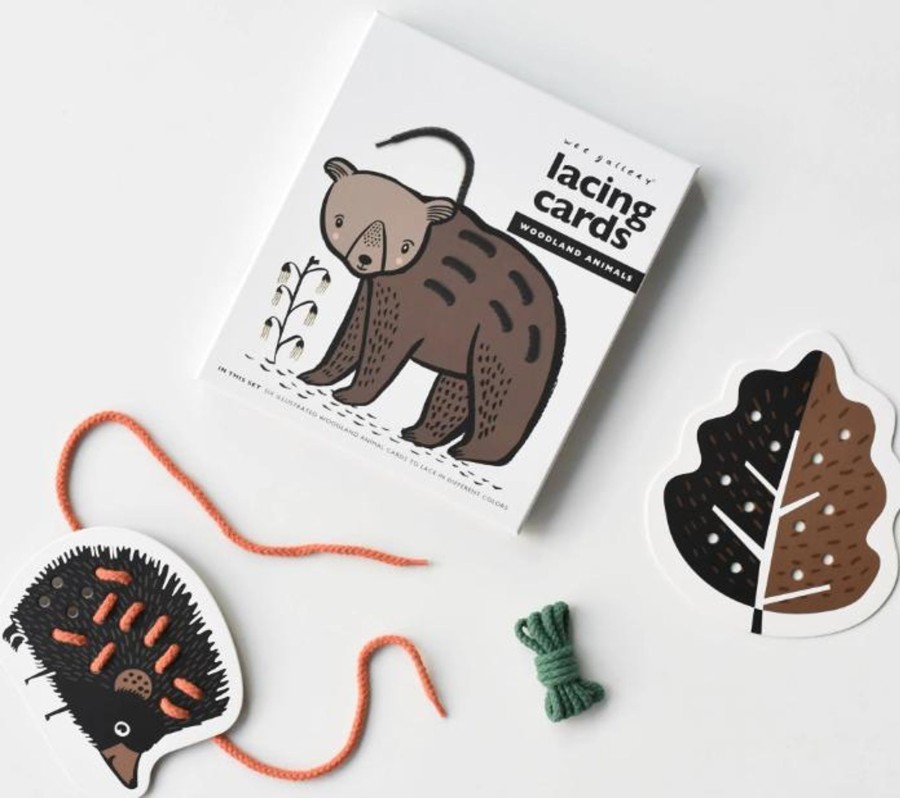 Play Wee Gallery | Wee Gallery Lacing Cards - Woodland Animals