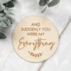 Laser Designs Fox & Bramble | Fb 'And Suddenly You Were My Everything' Wooden Plaque