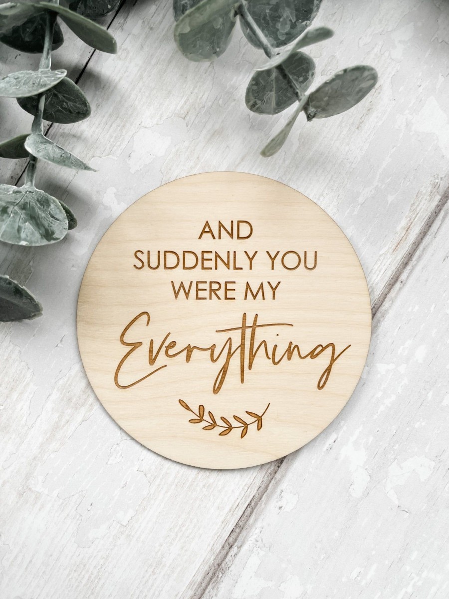 Laser Designs Fox & Bramble | Fb 'And Suddenly You Were My Everything' Wooden Plaque