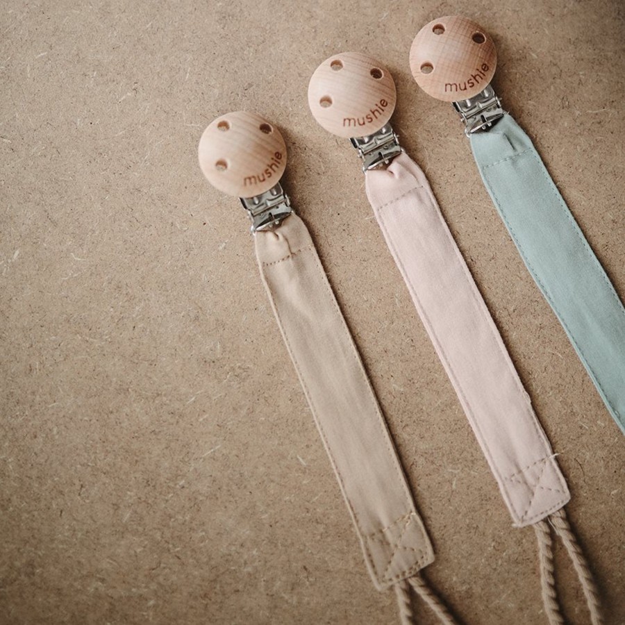 Baby Care Mushie | Mushie Fabric Pacifier Clip - Natural