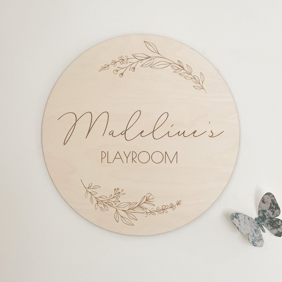 Kid'S Room Fox & Bramble | Custom Name Plaque