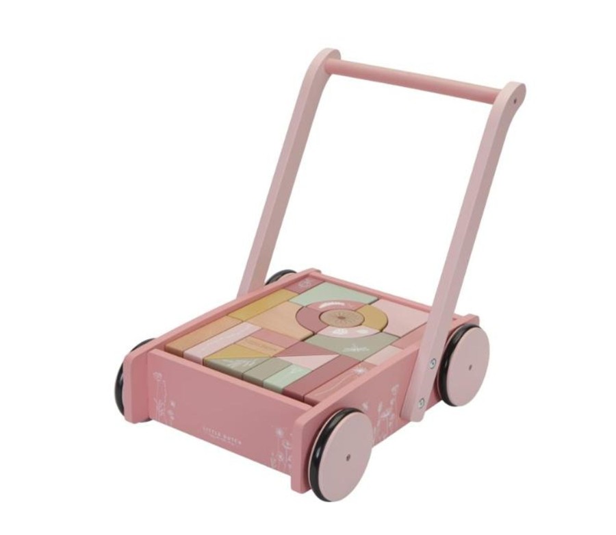 Play Little Dutch | Little Dutch Block Trolley - Wild Flowers