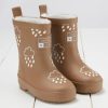 Play Grass & Air | Grass Air Colour-Changing Winter Wellies - Fudge Brown