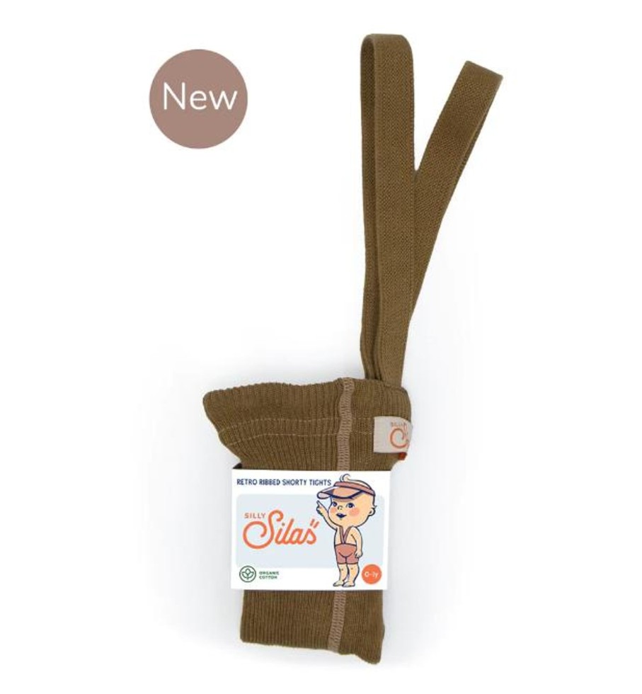 Wardrobe Silly Silas Silly Silas | Silly Silas Shorty Tights With Braces - Acorn Brown