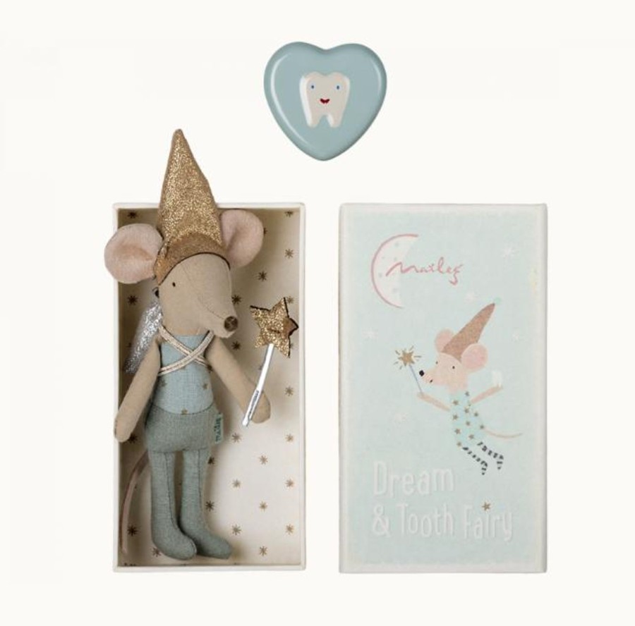 Play MAILEG | Maileg Tooth Fairy Mouse In Matchbox - Blue