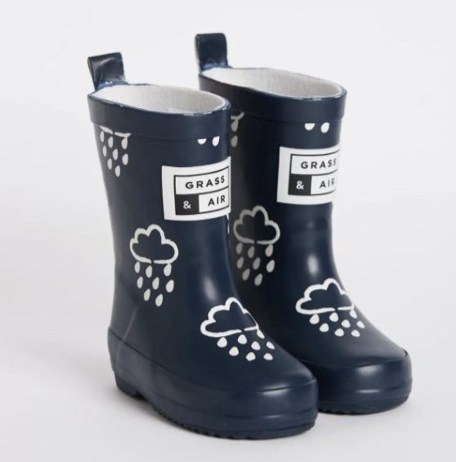 Wardrobe Grass & Air | Grass Air Colour- Revealing Wellies - Navy