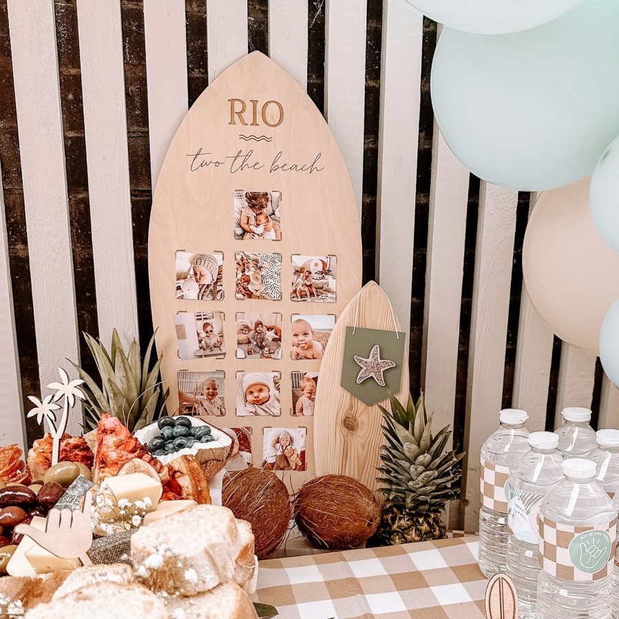 Laser Designs Fox & Bramble | Personalised Photo Board - Surf Board Design