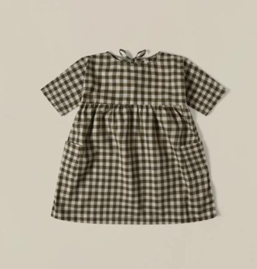 Wardrobe Organic Zoo Organic Zoo | Organic Zoo - Olive Gingham Bella Dress