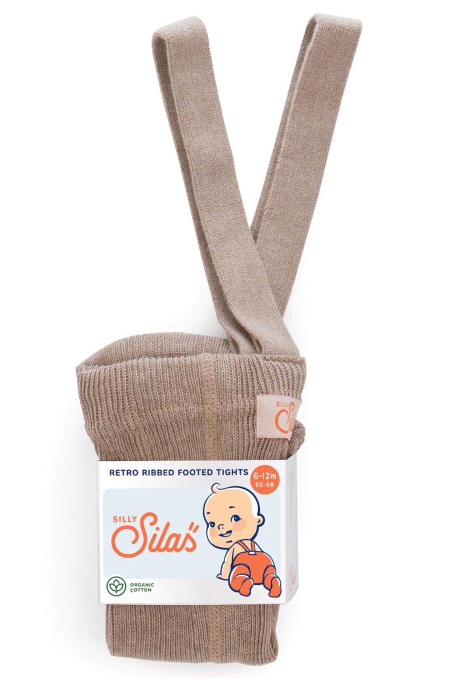 Wardrobe Silly Silas Silly Silas | Silly Silas Footed Cotton Tights - Peanut