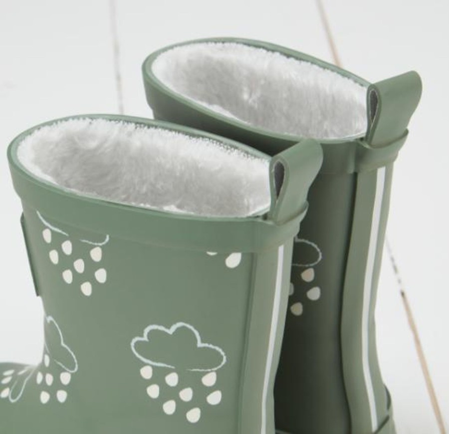 Play Grass & Air | Grass Air Colour-Changing Winter Wellies - Khaki