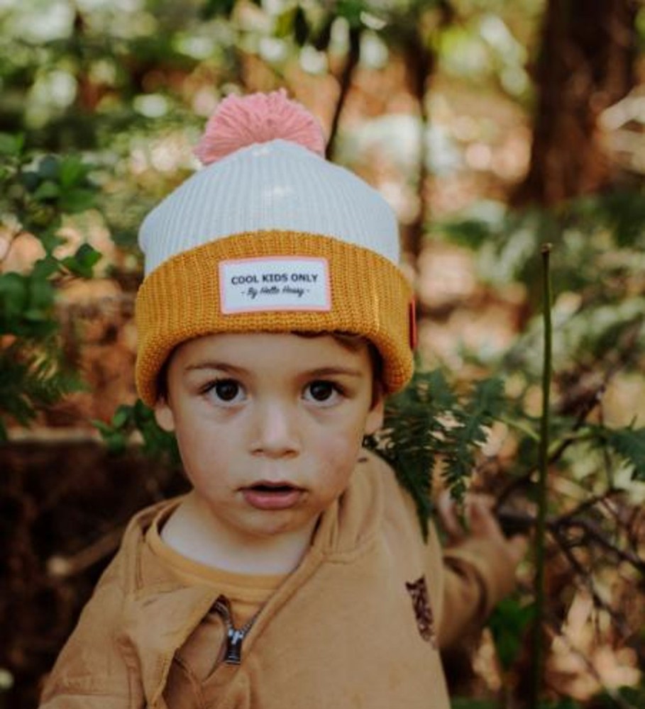 Wardrobe Hello Hossy Hats & Caps | Hello Hossy Beanie - Colour Block Camel