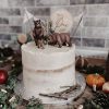 Laser Designs Fox & Bramble | Personalised Wooden Cake Topper