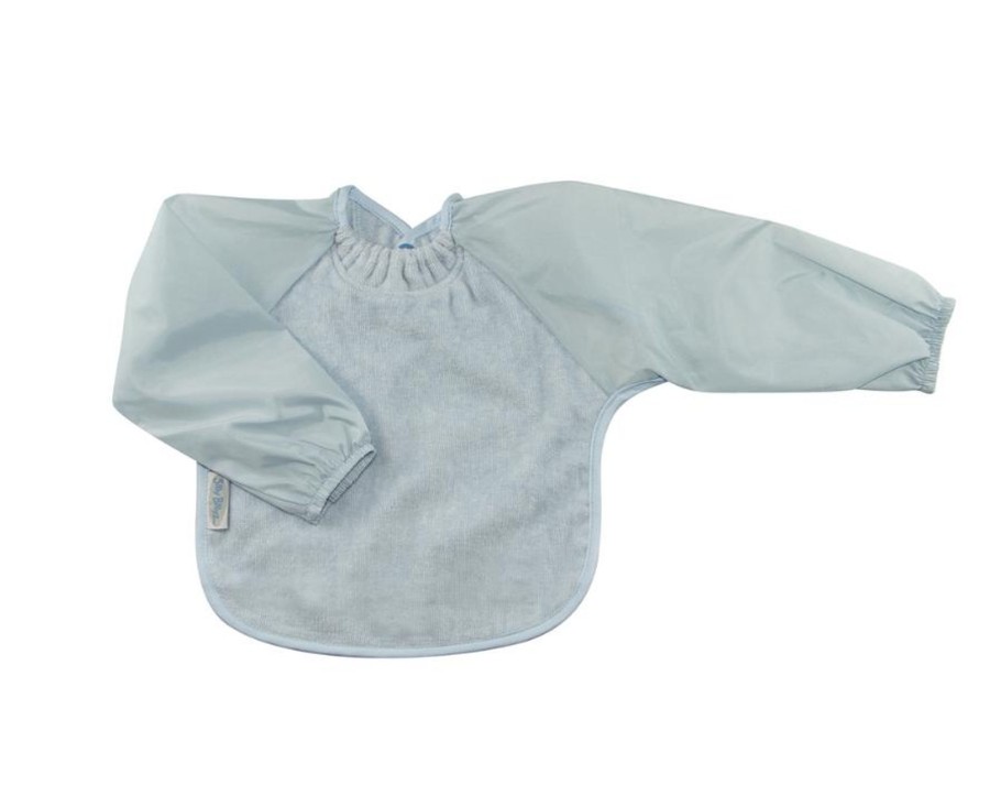 Meal Time Silly Billyz | Silly Billyz Towel Long Sleeve Bib - Dusty Blue