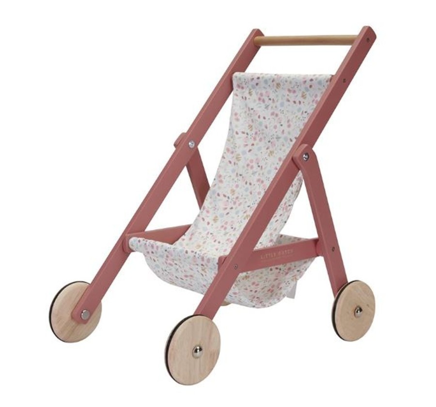 Play Little Dutch | Little Dutch Doll Stroller - Flowers Butterflies