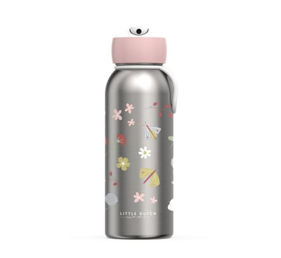 Meal Time Little Dutch | Little Dutch Mepal Insulated Bottle - Flowers Butterflies 350Ml