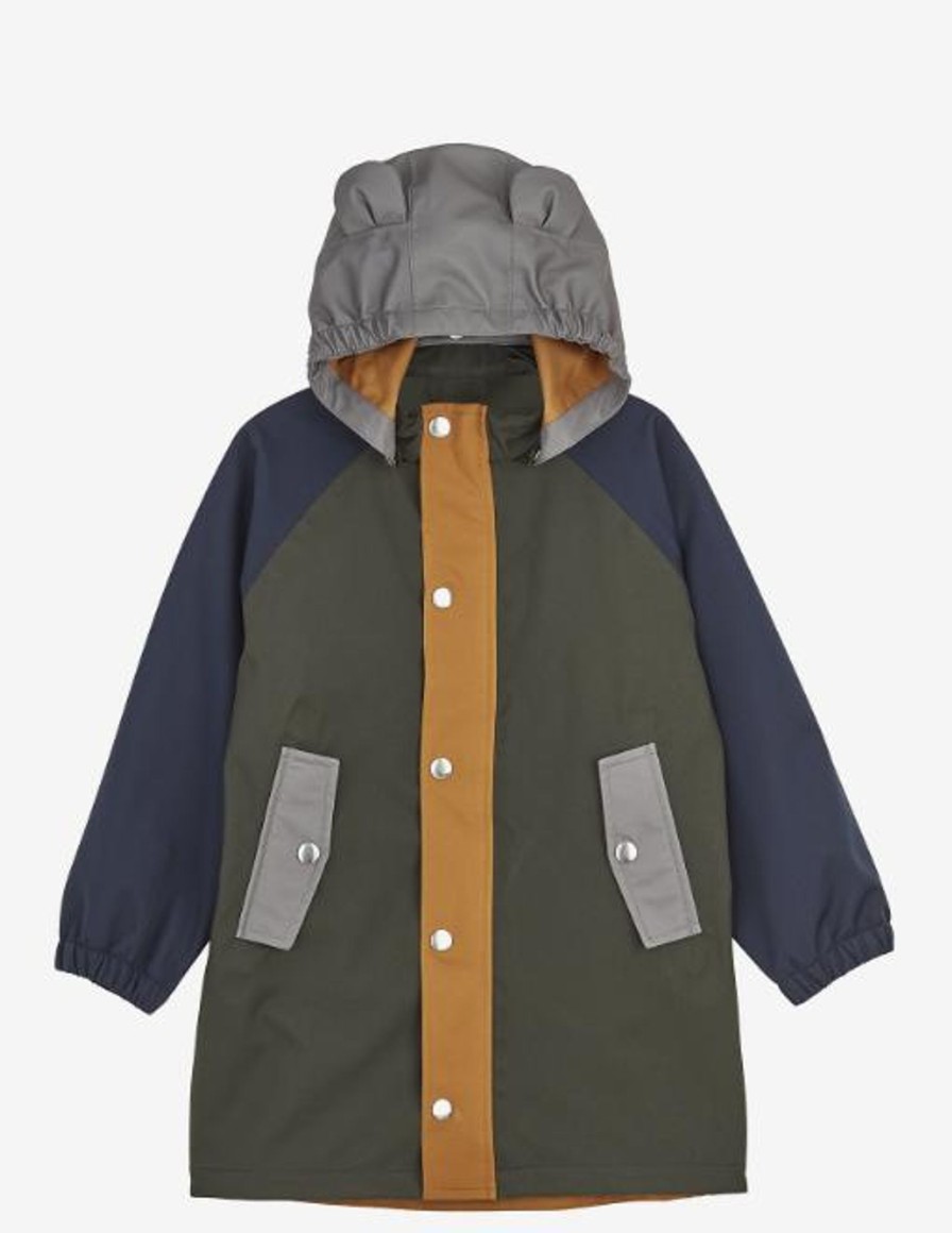 Wardrobe Liewood Liewood | Liewood Blake Long Raincoat - Hunter Green Multi Mix