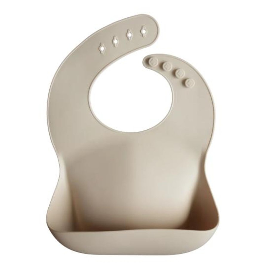 Meal Time Mushie | Mushie Silicone Bib - Shifting Sand