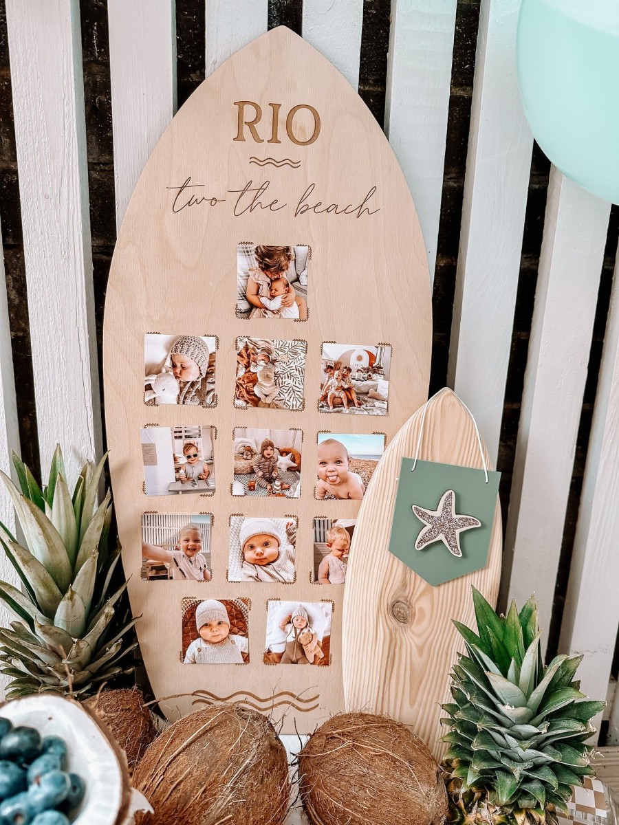 Laser Designs Fox & Bramble | Personalised Photo Board - Surf Board Design