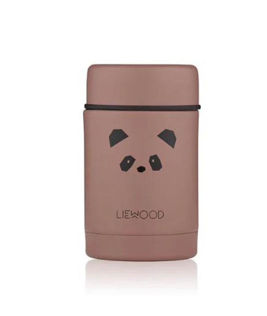 Meal Time Liewood | Liewood Nadja Food Jar - Panda / Dark Rose Mix