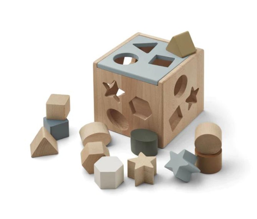 Play Liewood | Liewood Mark Puzzle Cube - Geometric / Blue Fog Multi Mix