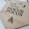 Laser Designs Fox & Bramble | Halloween Wooden 'Hocus Pocus' Flag Hanging