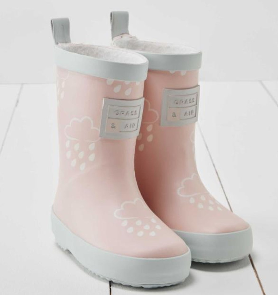 Play Grass & Air | Grass Air Colour-Revealing Wellies - Pale Pink