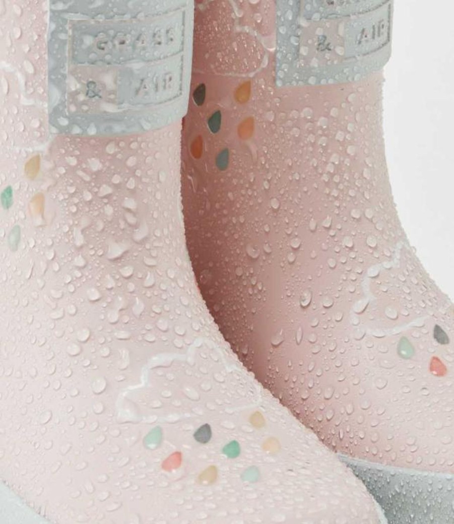 Play Grass & Air | Grass Air Colour-Revealing Wellies - Pale Pink