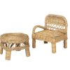 Play Fabelab | Fabelab Doll Chair And Table - Rattan