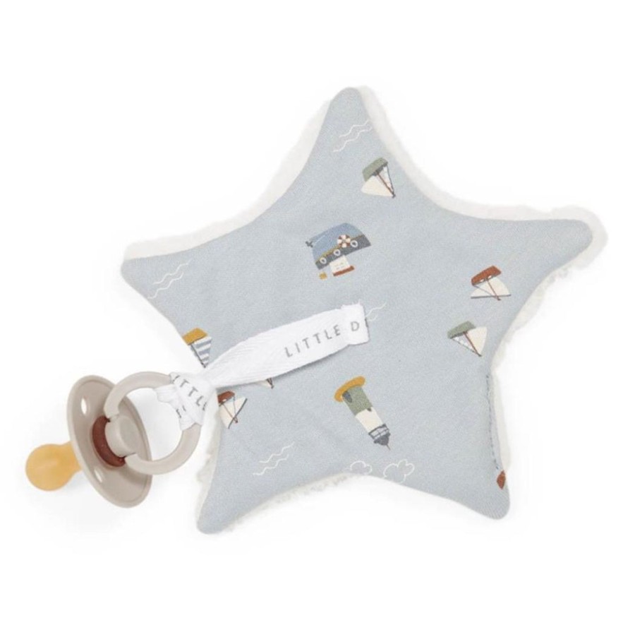 Baby Care Little Dutch | Little Dutch Pacifier Cloth - Sailors Bay Blue