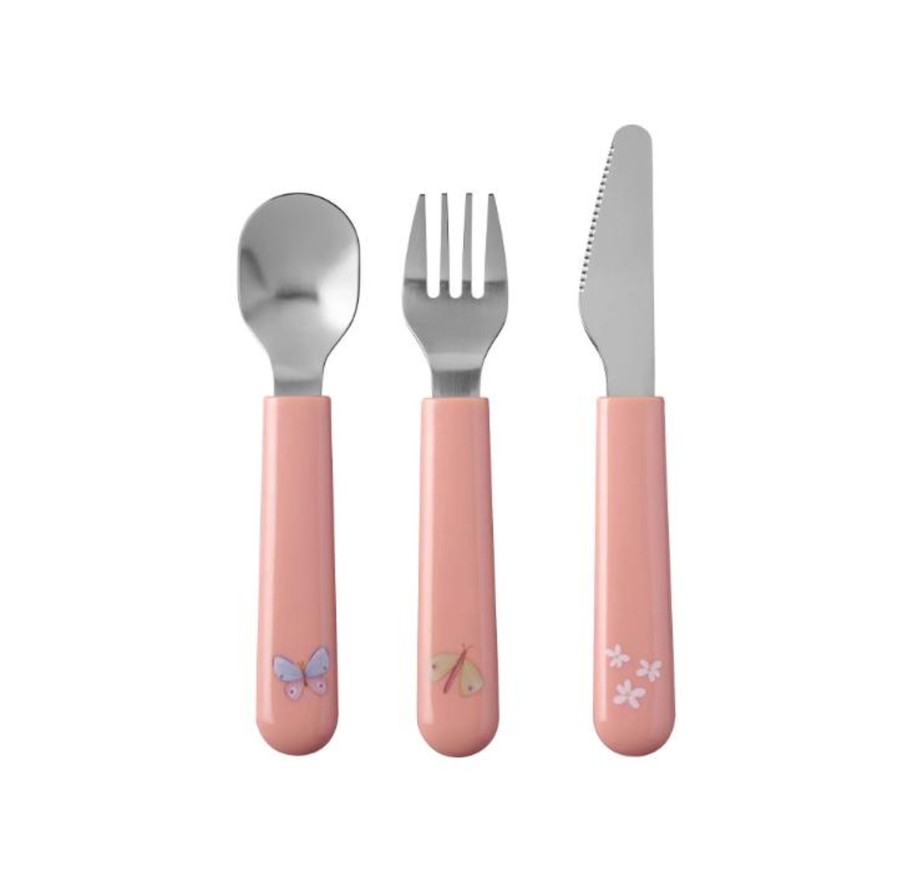 Meal Time Little Dutch | Little Dutch Mepal Cutlery Set - Flowers Butterflies