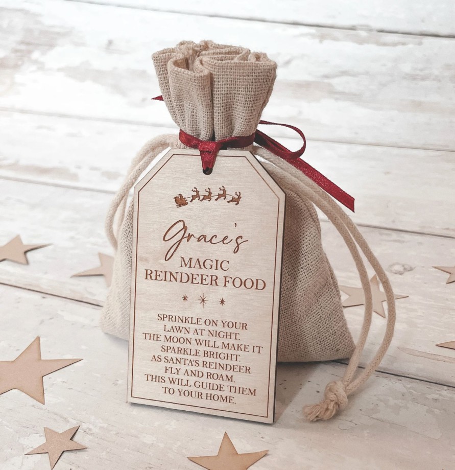 Laser Designs Fox & Bramble | Tag Only* Personalised Magic Reindeer Food