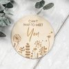 Laser Designs Fox & Bramble | Can'T Wait To Meet You Baby Plaque