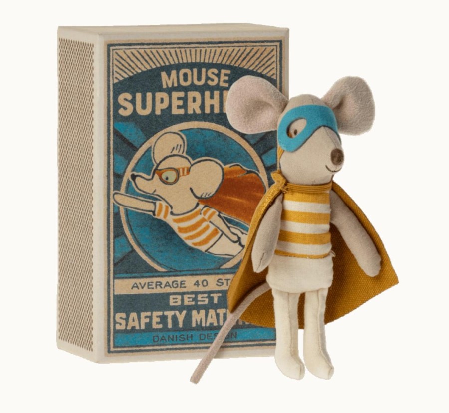 Play MAILEG | Maileg Super Hero Mouse - Little Brother In Matchbox