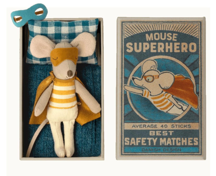 Play MAILEG | Maileg Super Hero Mouse - Little Brother In Matchbox