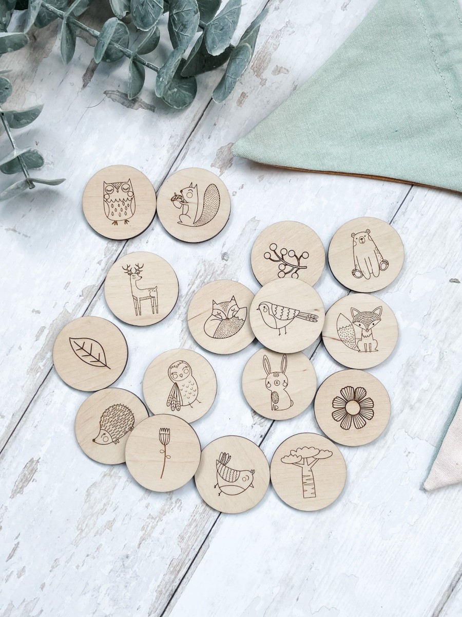 Laser Designs Fox & Bramble | Woodland Story Tokens