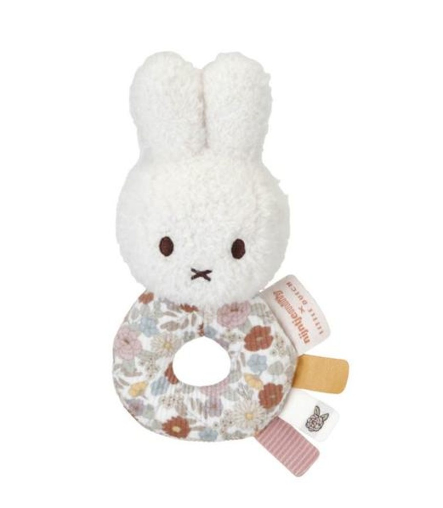 Baby Care Little Dutch | Little Dutch Miffy Rattle - Vintage Little Flowers