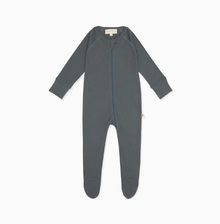 Wardrobe Kattan Kattan | Kattan Footed Onesie - Blueberry