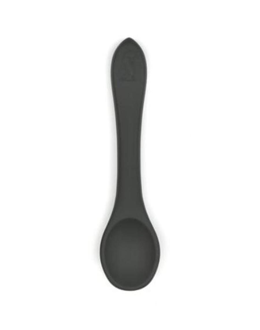 Meal Time Little Blue | Little Blue Silicone Weaning Spoon - Seal Grey